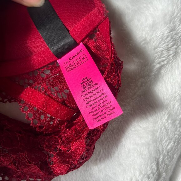 red racerback bra w/ front clasp - Picture 5 of 6